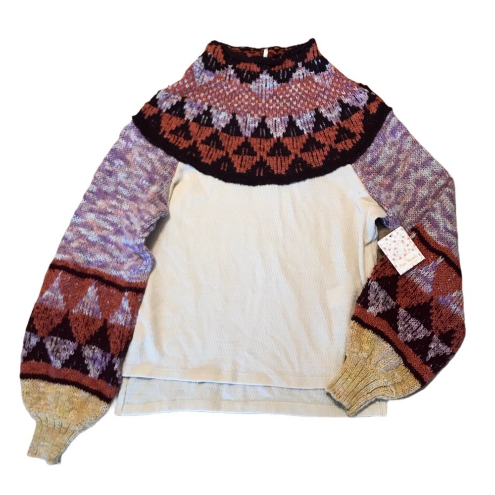 ***SOLD!**NWT Free People Swit the Small Stuff pullover M - Picture 5 of 12